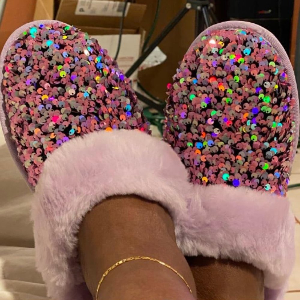 RARE UGG Scuffette II Stellar Sequin Shearling Slipper LAST PAIR Size 7 - Picture 14 of 15